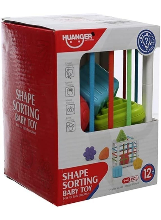 Huanger HE0222 Shape Sorting Baby Toy Best For Early Education 7 PCS - Multi Color - Image 2